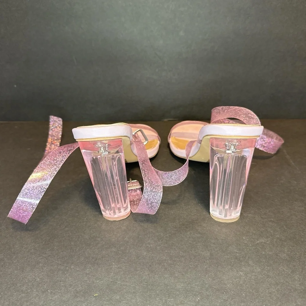 Missguided Glitter Strap Heels - Picture 3 of 4